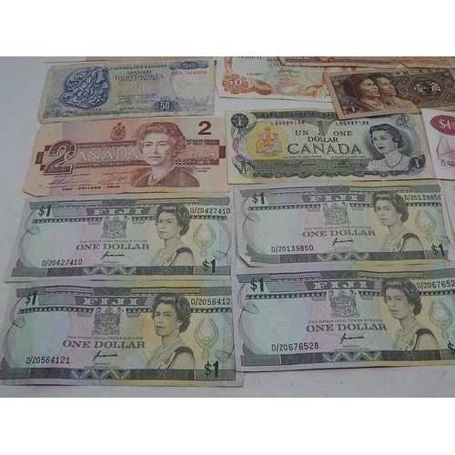 238 - Dollar Banknotes together with world banknotes.