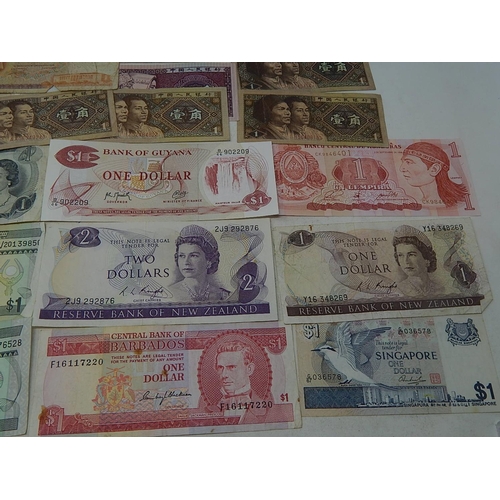 238 - Dollar Banknotes together with world banknotes.