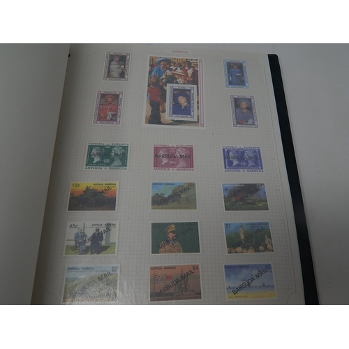 241 - Ascension Islands, Antigua, Barbuda stamp collection inc many Mint stamps, booklets etc housed in St... 