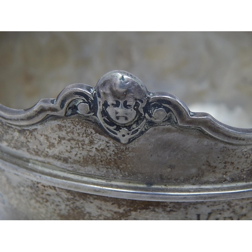 338 - Large Monteith Silver Bowl With Twin Lion Mask Ring Handles: Hallmarked Birmingham 1906 by William H... 