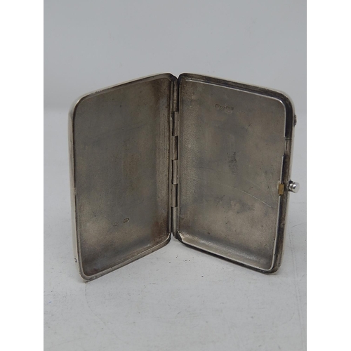 345 - C19th Russian Silver Cigarette Case: 84 Standard Dated 1894: Measures 9cm x 6.4cm: Weight 120.5g