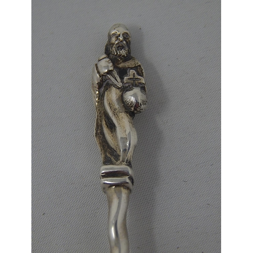 354 - Large Victorian Silver Apostle Spoon: Hallmarked London 1875 by Charles Boyton: Measures 19cm