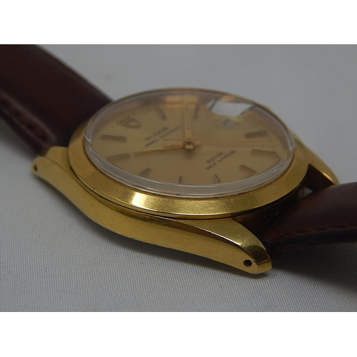 357 - ROLEX Tudor Prince Oyster Date Automatic Gentleman's Wristwatch, Gold Coloured Dial with Sweep Secon... 