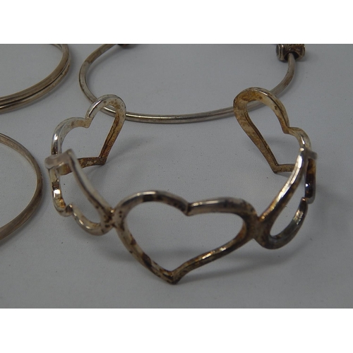 376 - 4 x Silver Bangles