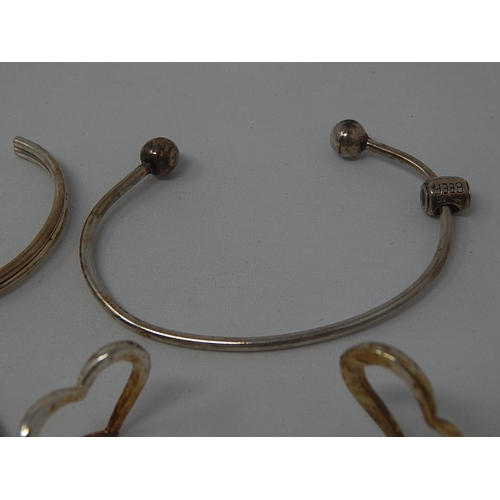 376 - 4 x Silver Bangles