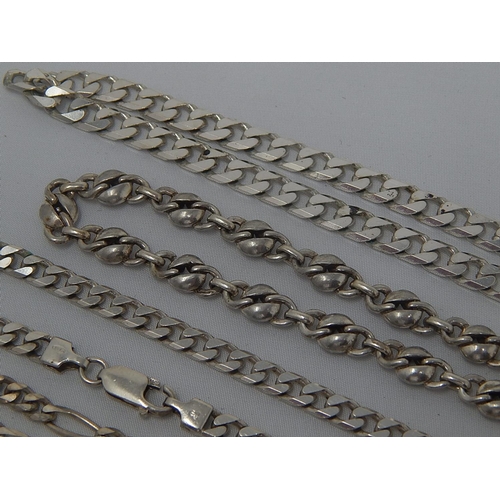 378 - 6 x Silver Necklaces: Weight 140.6g