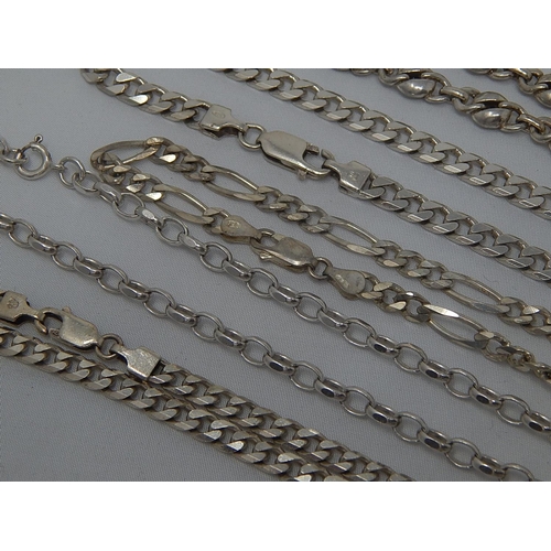 378 - 6 x Silver Necklaces: Weight 140.6g