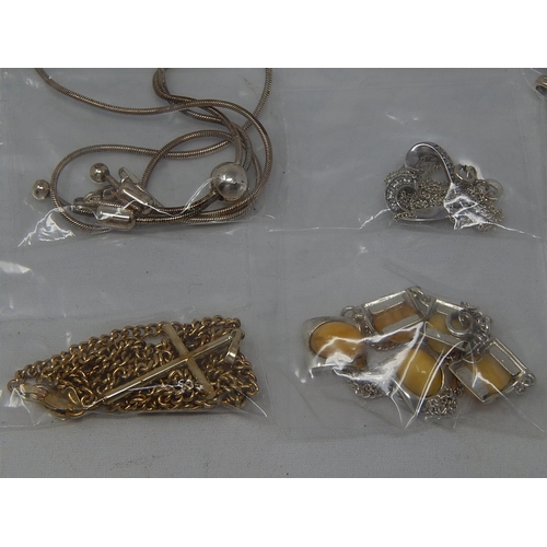 386 - 10 Silver Necklaces & Chains.