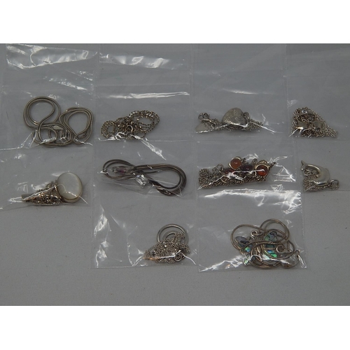 387 - 10 Silver Necklaces & Chains.