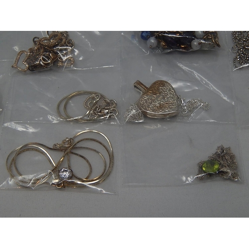 388 - 10 Silver Necklaces & Chains.