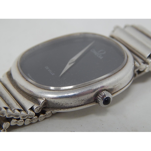 423 - Omega De Ville Gentleman's Hallmarked Swiss Silver Wristwatch & Strap with Import Marks for London 1... 