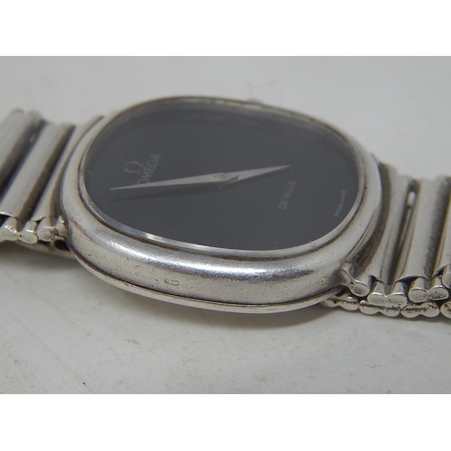 423 - Omega De Ville Gentleman's Hallmarked Swiss Silver Wristwatch & Strap with Import Marks for London 1... 