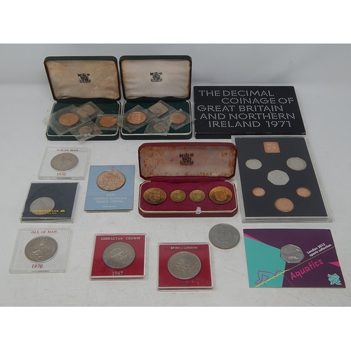 249C - Guernsey Proof Sets 1966 (2), GB & Norhtern Ireland Proof Set 1971, Jersey 1966, London 2012 Aquatic... 