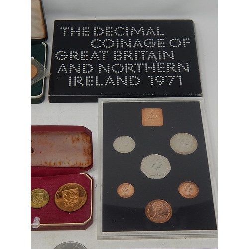 249C - Guernsey Proof Sets 1966 (2), GB & Norhtern Ireland Proof Set 1971, Jersey 1966, London 2012 Aquatic... 