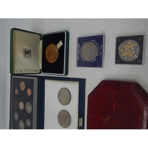 249D - 1902 Specimen Coin Case: 1983 Proof Set, B&H Proof Set 1983, Fred Perry Wimbledon Medallion, 1951 Cr... 