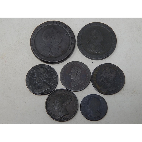 249F - George III Cartwheel Penny 1797 together with other 18th & 19th Century Copper Coinage