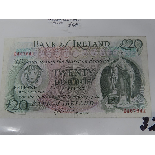 62 - Bank of Ireland £10 note; Bank of Ireland Twenty Pound note