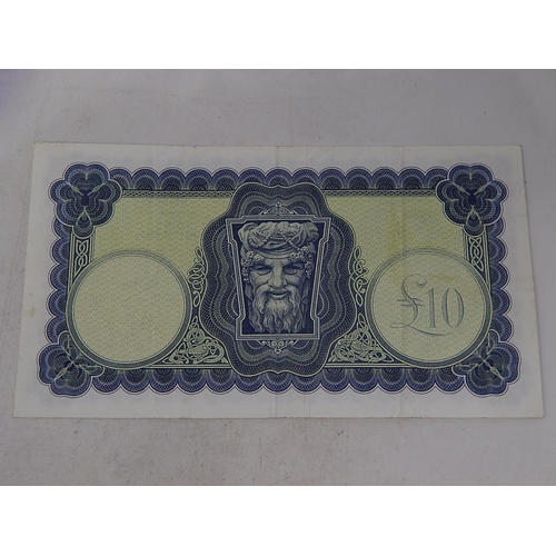 64 - Bank of Ireland Ten Pound Banknote dated 10.2.1975