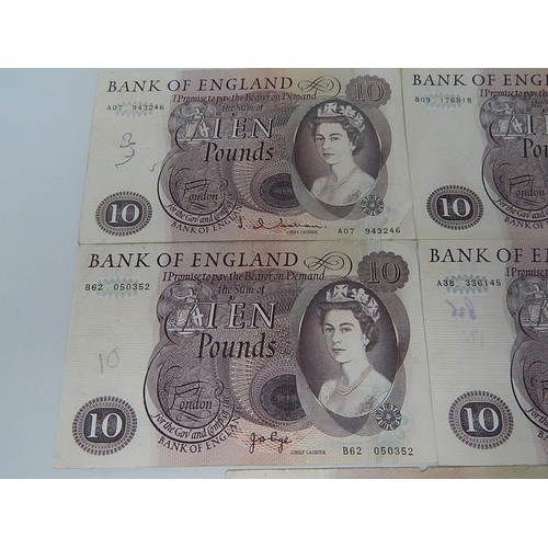 249N - Bank of England £10.00 Notes (5)