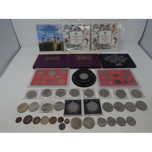 249W - Collection of Coins & Sets to include proof sets, farewell to £SD, crowns etc.