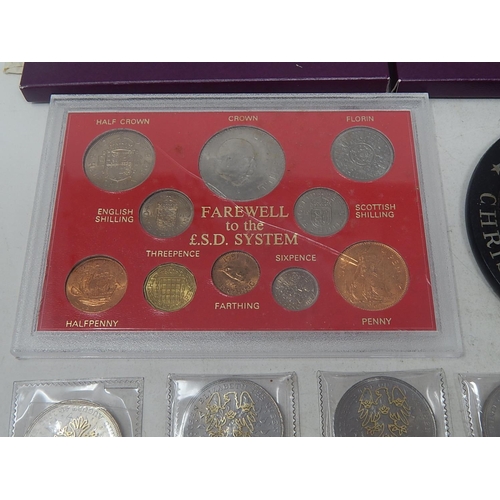 249W - Collection of Coins & Sets to include proof sets, farewell to £SD, crowns etc.