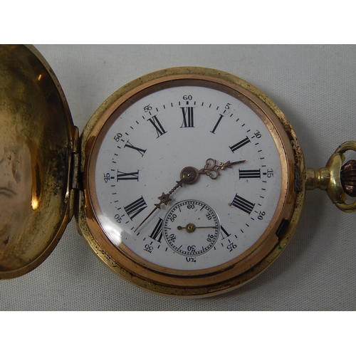 73 - Gold pocket watch, and another pocket watch