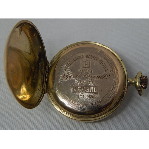 73 - Gold pocket watch, and another pocket watch