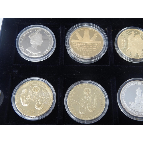 81 - Collection of 8 x Modern Proof Coins housed in collectors case