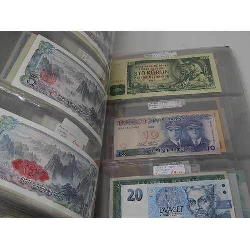 82 - A large collection of World Banknotes housed in folder, many good countries and ranges included Iraq... 