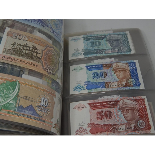 82 - A large collection of World Banknotes housed in folder, many good countries and ranges included Iraq... 