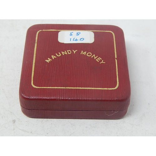 83 - Edward VII Maundy Money Set 1903 in fitted red leather case