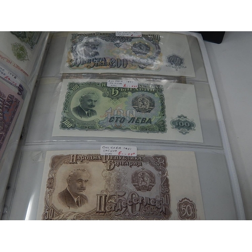 93 - Large Collection of World Banknotes housed in 2 x folders many interesting Countries noted, mixed co... 