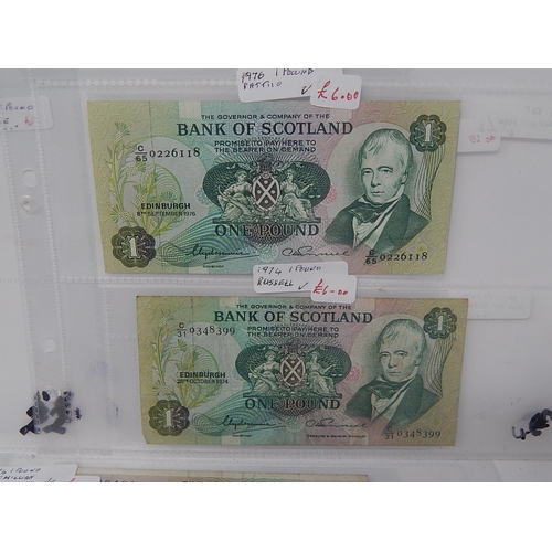 117 - Bank of Scotland Ten Pound Note; Royal Bank of Scotland Five Pound note; 35 x various Scotland, Engl... 