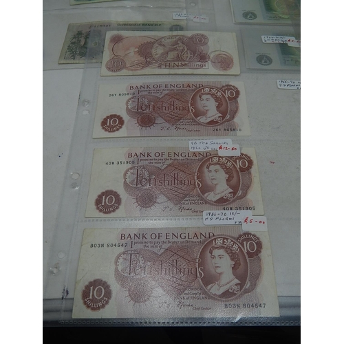 117 - Bank of Scotland Ten Pound Note; Royal Bank of Scotland Five Pound note; 35 x various Scotland, Engl... 