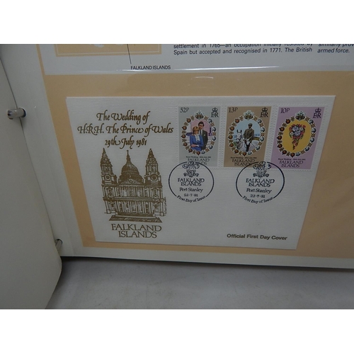 121 - The Official Collection of World Wildlife First Day Covers in green collectors folder twinned with T... 