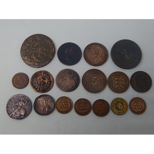 126 - Half Sovereign Coin Weight 1843; Russia 1776 5 Kopek coin; USA Indian Head Cents 1897, 1902, 1903, 1... 