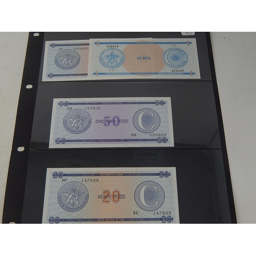 140 - CUBA Foreign Exchange Certificates Series C,  Uncirculated (catalogue £265)