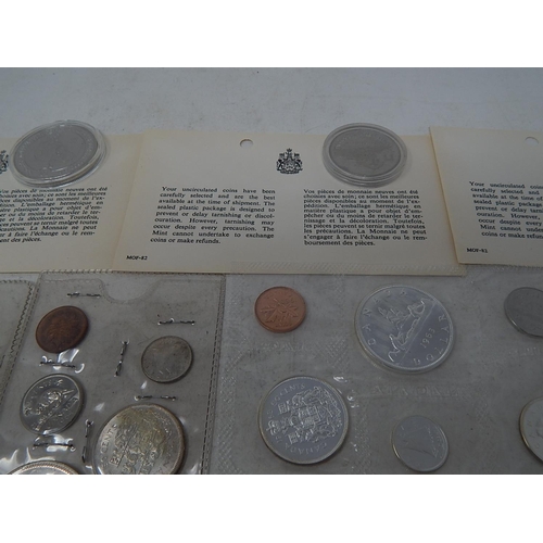 147 - Canada 1963, 1964, and 1967 Uncirculated sets all including Silver Dollars and COAs;  Uncirculated S... 