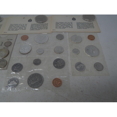 147 - Canada 1963, 1964, and 1967 Uncirculated sets all including Silver Dollars and COAs;  Uncirculated S... 