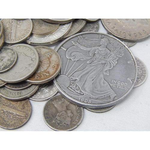 152 - Foreign Silver coinage weight 250g