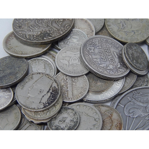 152 - Foreign Silver coinage weight 250g