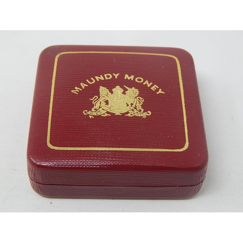 154 - Edward VII Maundy Set 1902 in Royal Mint Maroon Crested case