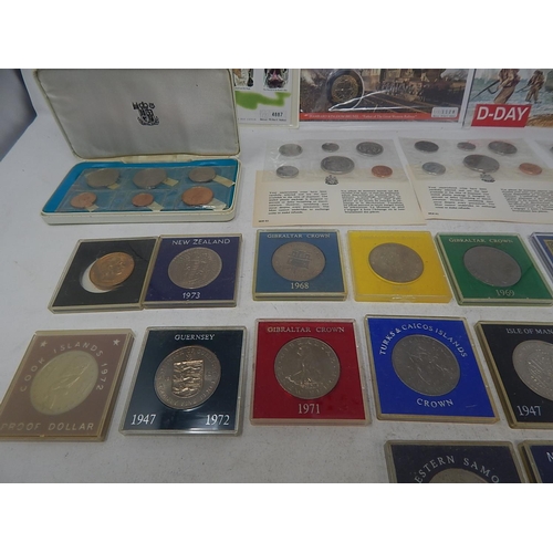 156 - Isle of Man Decimal Proof Set 1971 in white leather case of issue; Canada 1968, 1970, 1971 Brilliant... 