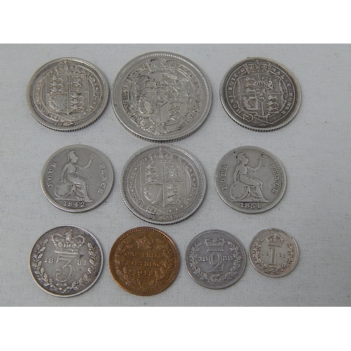 157 - Edward VII Silver Maundy Penny 1906; Victoria 1838 Maundy Twopence; Victoria Young Head Silver Groat... 