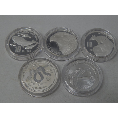 161 - Australia Year of The Snake 2013 50 Cents containing 1/2 oz .999 Silver; Australia 1994 Silver Proof... 