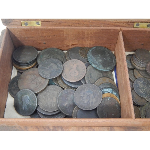 176 - A large collection of early Copper coinage of the World housed in a box