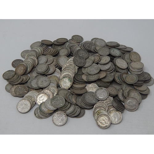 182 - 351 x Silver Threepenny Pieces