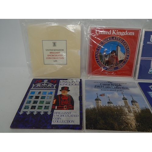 184 - Collection of Royal Mint Brilliant Uncirculated Coin Collections in original Royal Mint blister pack... 