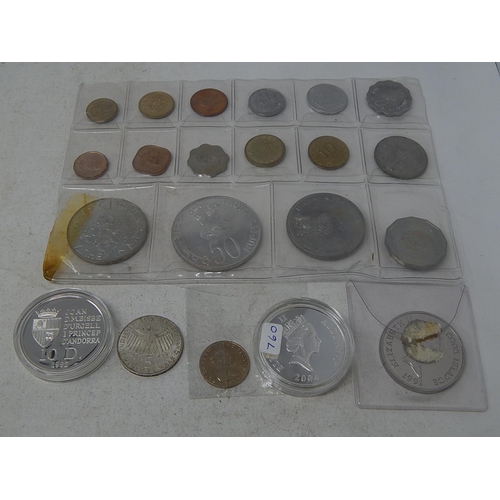 185 - Rare Food For All coin set coin set 1974 inc Silver India 50 Rupees; Andorra 10 D 1992; Cook Islands... 