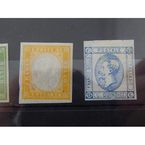 190 - An important collection of very early Italian stamps 3 in Mint, one Used enormous catalogue value